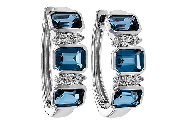 A311-48064: EARRINGS 1.37 TW LONDON BLUE TOPAZ 1.48 TGW