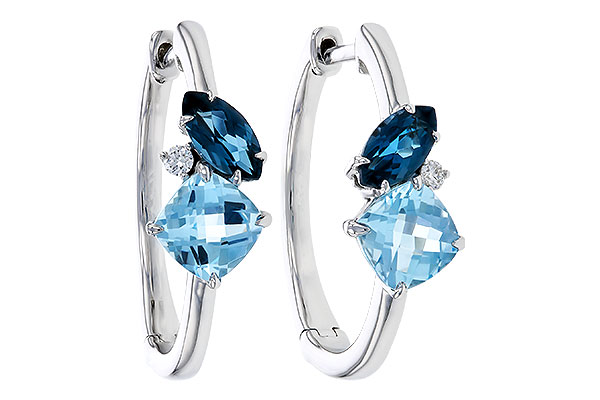 A311-49819: EARRINGS 1.82 TW BLUE TOPAZ 1.86 TGW