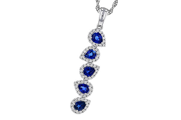B311-54446: NECKLACE .95 TW SAPPIRE 1.19 TGW