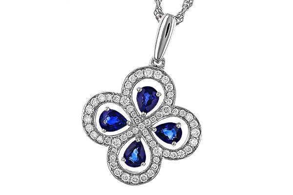 C311-48037: NECKLACE .68 SAPPHIRE TW .96 TGW