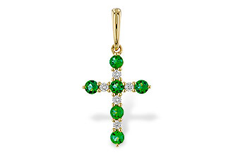 C311-48046: PENDANT .27 TW EMERALD .35 TGW