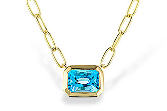 C311-51709: NECKLACE 1.20 SWISS BLUE TOPAZ (18")