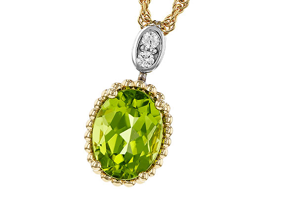 C311-53518: NECKLACE 1.22 PERIDOT 1.25 TGW (8x6MM OV)