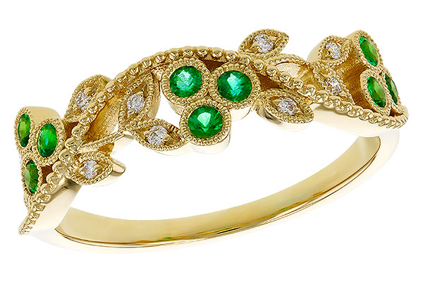 C311-54364: LDS WED RG .17 EMERALD TW .23 TGW