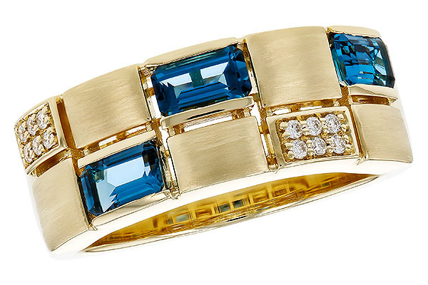 D311-52609: LDS RG .94 LONDON BLUE TOPAZ 1.00 TGW