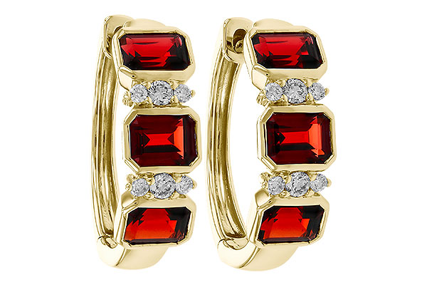 E311-48055: EARRING 1.50 TW GARNET 1.61 TGW