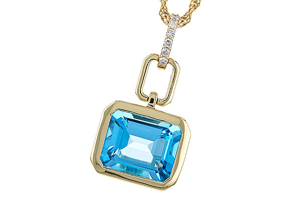 E311-49900: NECKLACE 3.26 BLUE TOPAZ 3.30 TGW (10x8MM BT)