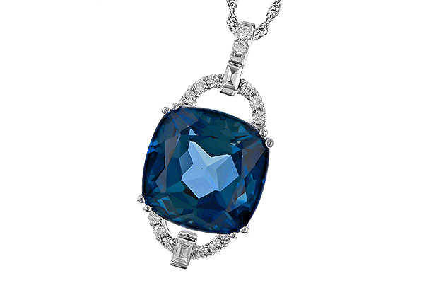 G311-47145: NECK 9.00 LONDON BLUE TOPAZ 9.20 TGW (12MM LBT)