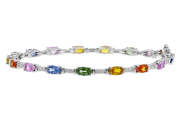 G311-48073: BRACELET 4.76 MULTI-COLOR SAPPH 5.08 TGW (7")