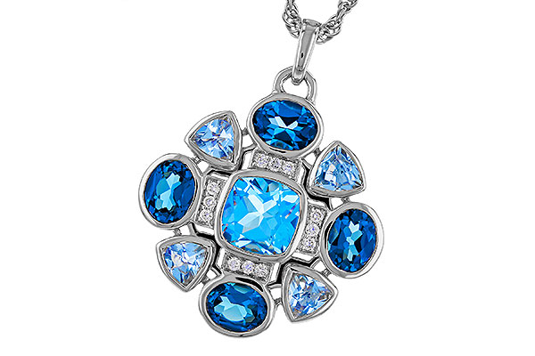 G311-48909: NECKLACE 3.19 TW BLUE TOPAZ 3.25 TGW