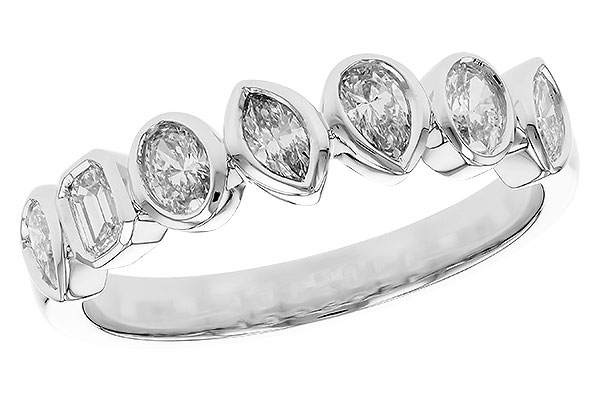 G311-52627: LDS DIA WED RG .62 TW FANCY CUT DIAS