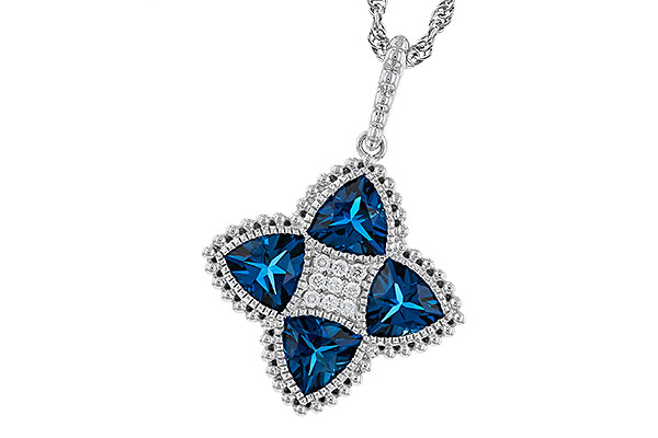 H311-50736: NECKLACE 2.79 LONDON BLUE TOPAZ 2.85 TGW
