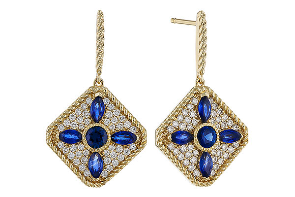 K311-50745: EARRINGS 1.03 TW SAPPHIRE 1.46 TGW