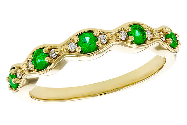K311-54372: LDS WED RG .21 TW EMERALD .27 TGW