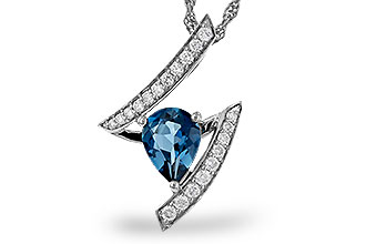 L311-47118: NECK 1.04 LONDON BLUE TOPAZ 1.23 TGW (8x6MM)
