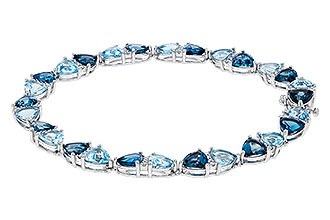 L311-48054: BRACELET 12.20 BLUE TOPAZ 12.50 TGW (7")
