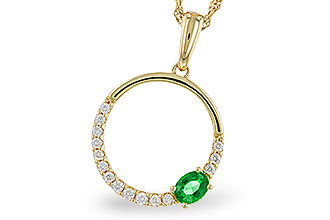 L311-48927: NECKLACE .19 EMERALD .34 TGW