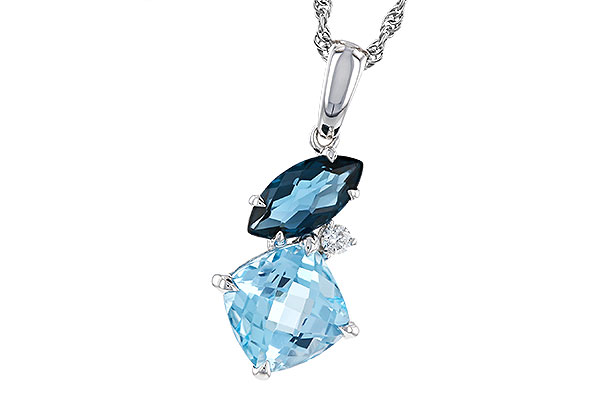 L311-49818: NECKLACE 2.37 TW BLUE TOPAZ 2.40 TGW