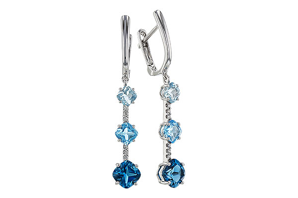 M311-47154: EARRINGS 2.41 TW BLUE TOPAZ 2.45 TGW