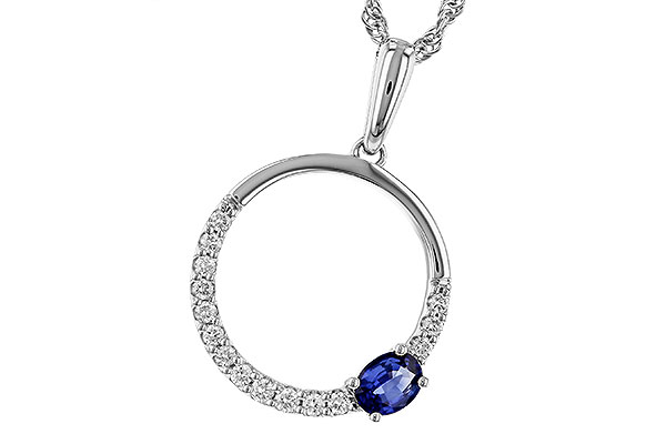 M311-48918: NECKLACE .28 SAPPHIRE .43 TGW